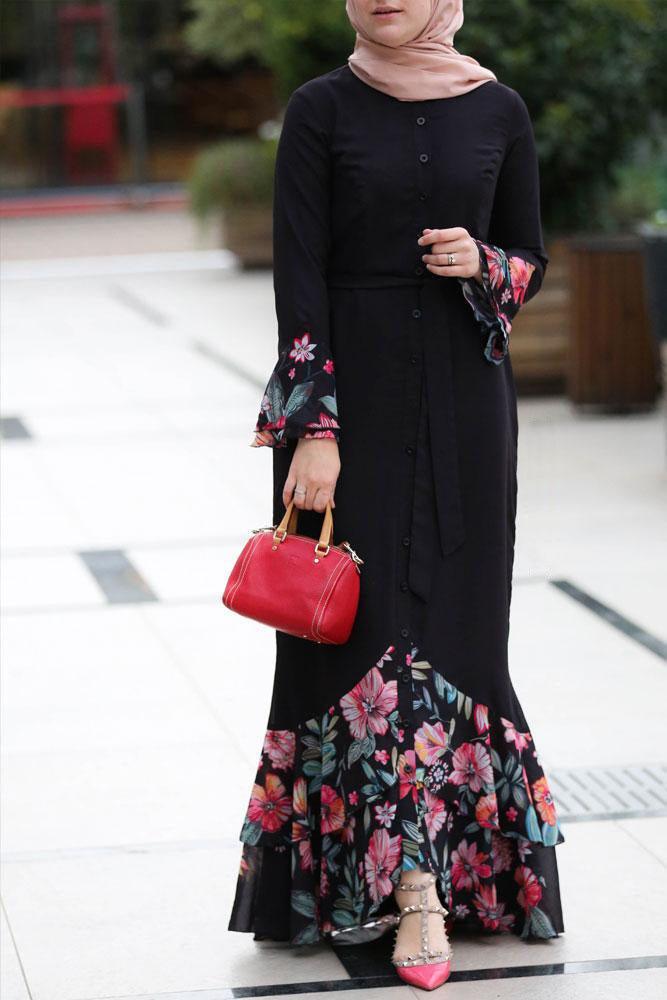 Stylish Gypsy Modest Dress for Women - Boho Chic Maxi Dress with Flowy Sleeves - Perfect for Summer Festivals, Beach Vacations & Casual Outings