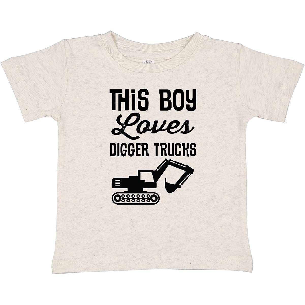 Inktastic Boys' Digger Trucks Construction Graphic Baby T-Shirt - Soft Cotton Tee for Toddlers & Kids - Perfect for Playdates, Construction Theme Parties & Everyday Wear