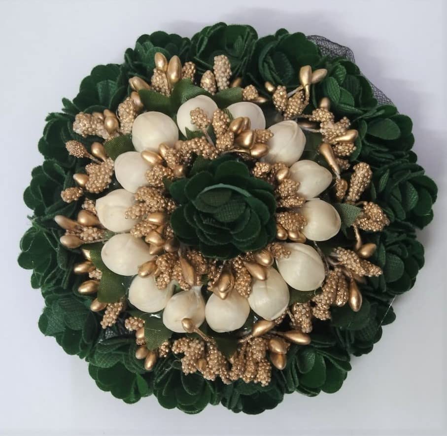 Ruchi Flowers Artificial Garland Hair Bun Accessory for Women & Girls - Perfect for Weddings, Parties, and Festive Occasions