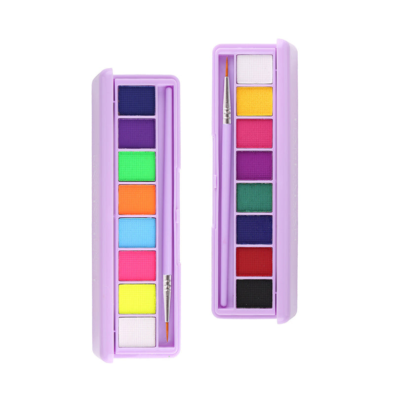 HANDAIYAN 12-Color Fluorescent Eyeshadow Palette - Long Lasting, Highly Pigmented, Vegan & Cruelty-Free - Perfect for Parties, Raves, and Night Out Makeup