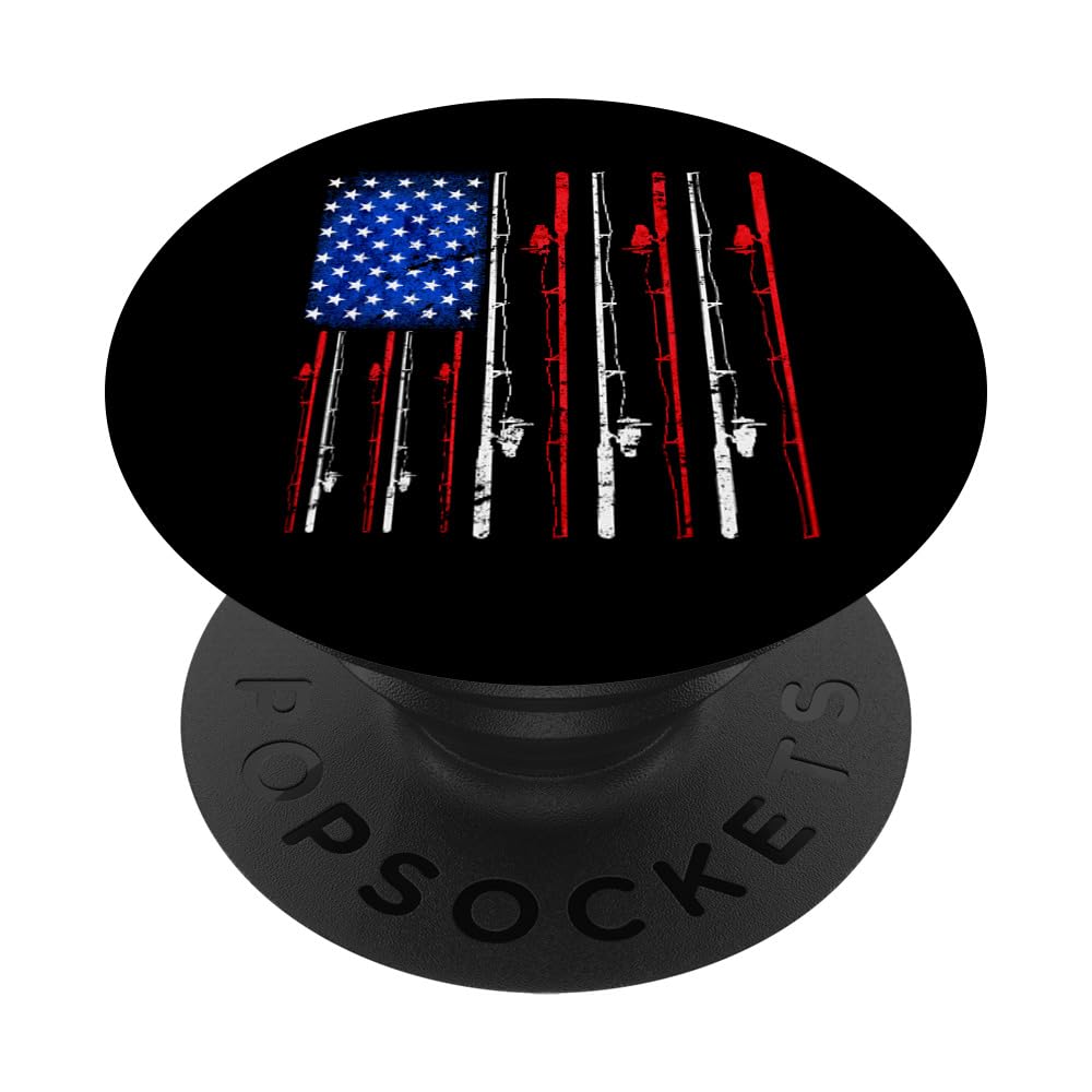 American Flag Fishing Shirt with PopGrip for Outdoor Adventures