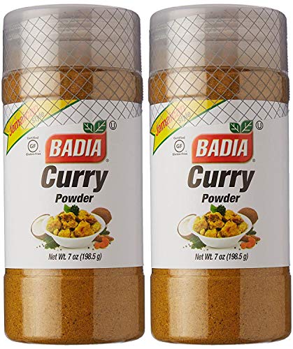 Badia Curry Powder 7 oz (Pack of 2) - Authentic Indian Spice Blend for Cooking, Seasoning & Flavoring Dishes - Perfect for Curries, Soups, Stews & Rice Dishes