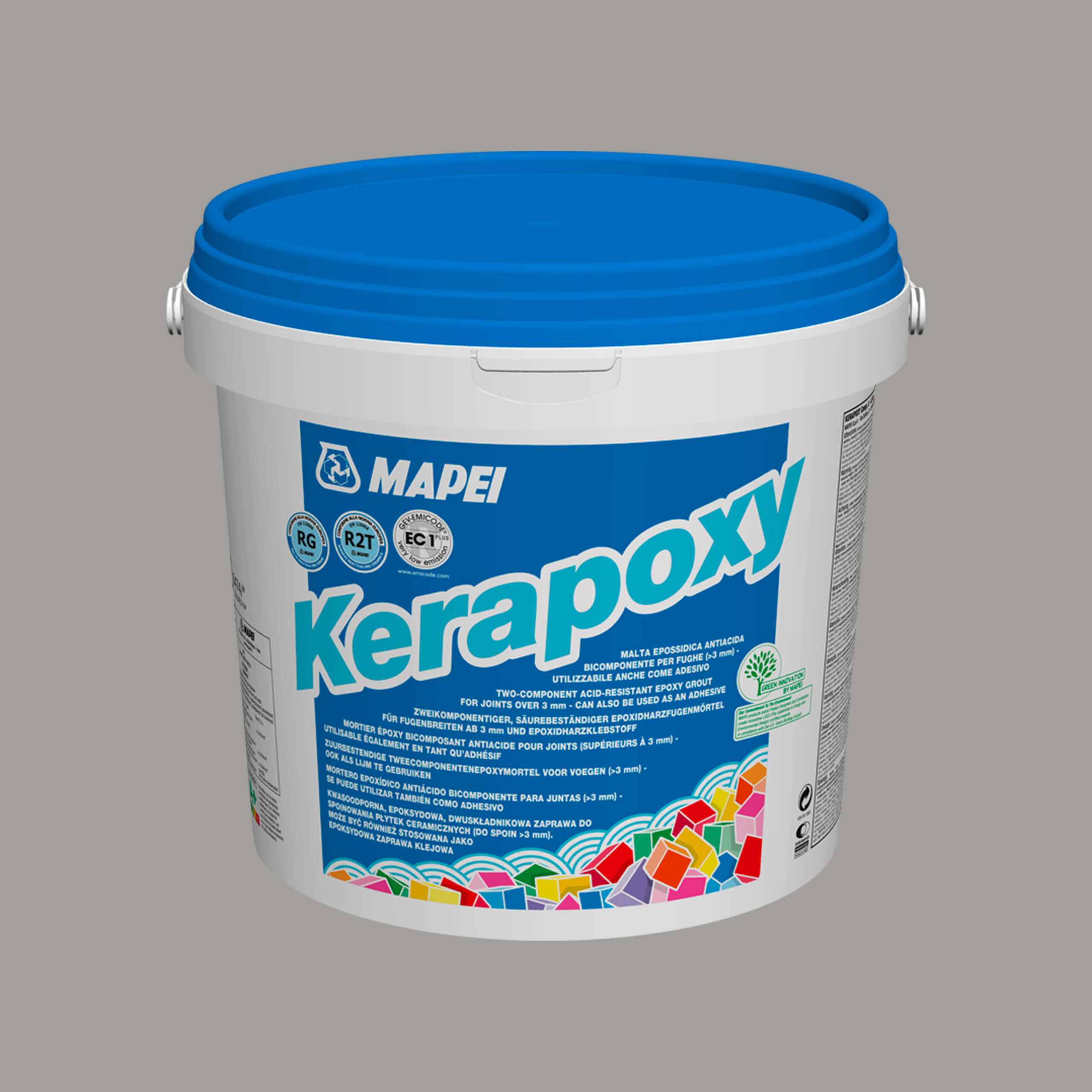Mapei Kerapoxy 5kg Medium Grey 112 - High-Performance Epoxy Grout for Tile and Stone - Perfect for Bathrooms, Kitchens, and Commercial Floors