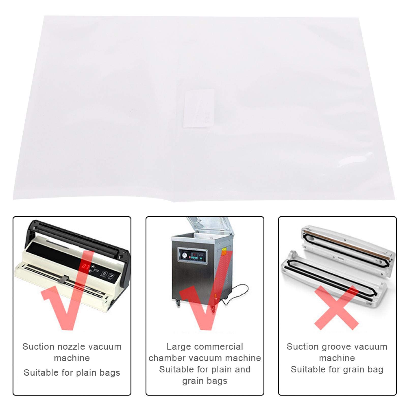 100pcs Vacuum Sealer Bags for Food Storage - 25x35cm Freshness Protection Bags with Valve Mouth | Airtight Vacuum Seal Bags for Meal Prep, Sous Vide, Freezer Storage & Leftovers Preservation