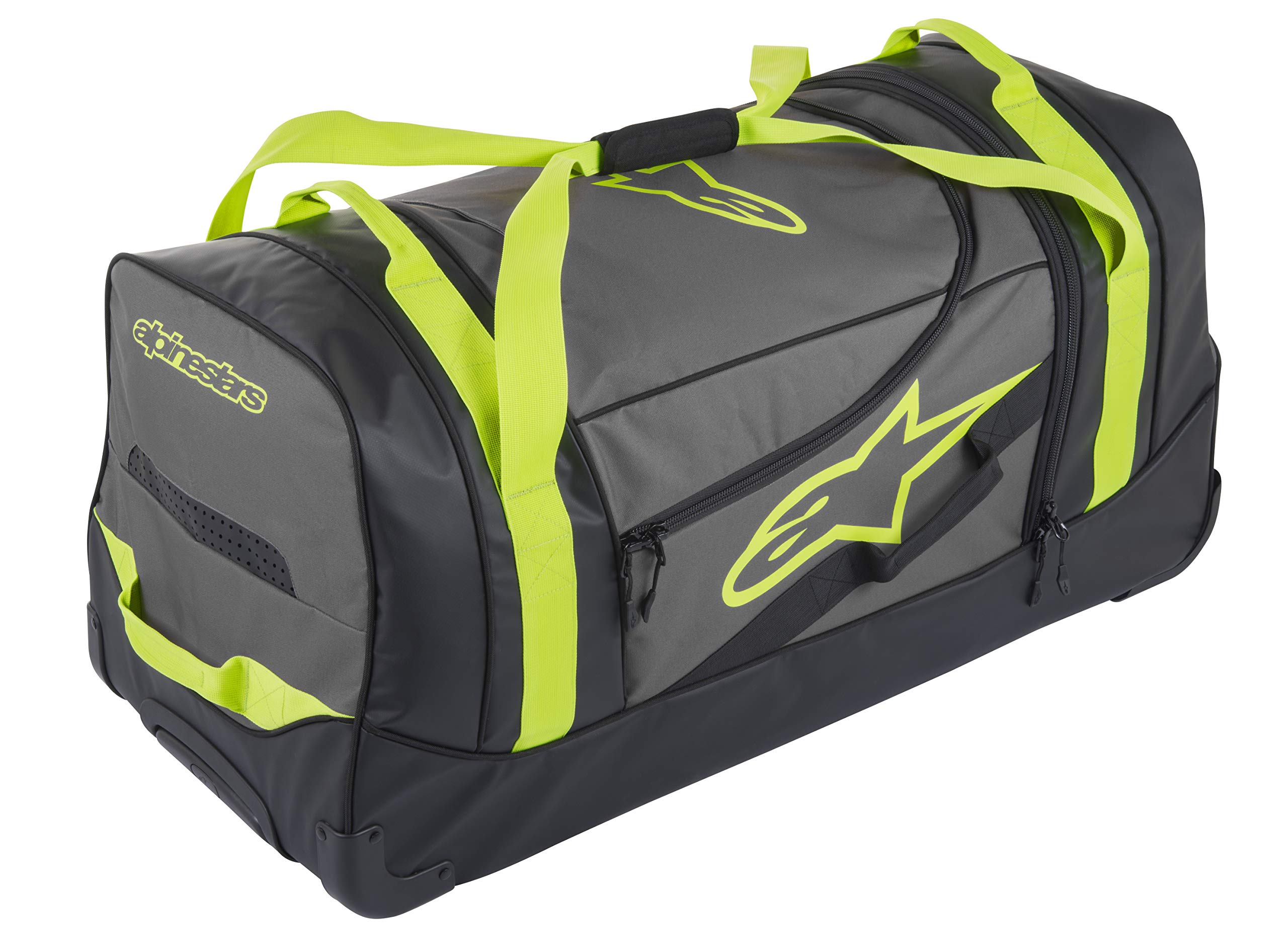 Alpinestars Komodo Travel Bag 6106118-1155 - Durable Black/Anthracite/Yellow Motorcycle Luggage for Road Trips & Adventure Riding - Perfect for Motorcycle Gear Storage & Long Distance Travel