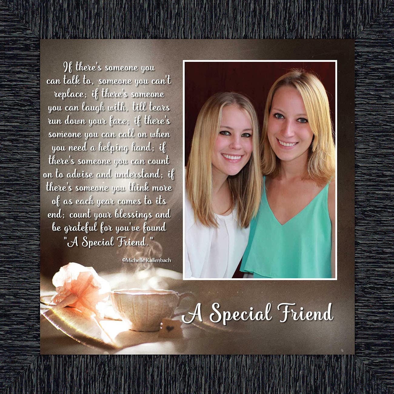 Crossroads Home Décor Best Friend Picture Frame - Perfect Birthday Gift for Best Friends, Ideal for Home, Office, or Dorm Room Décor