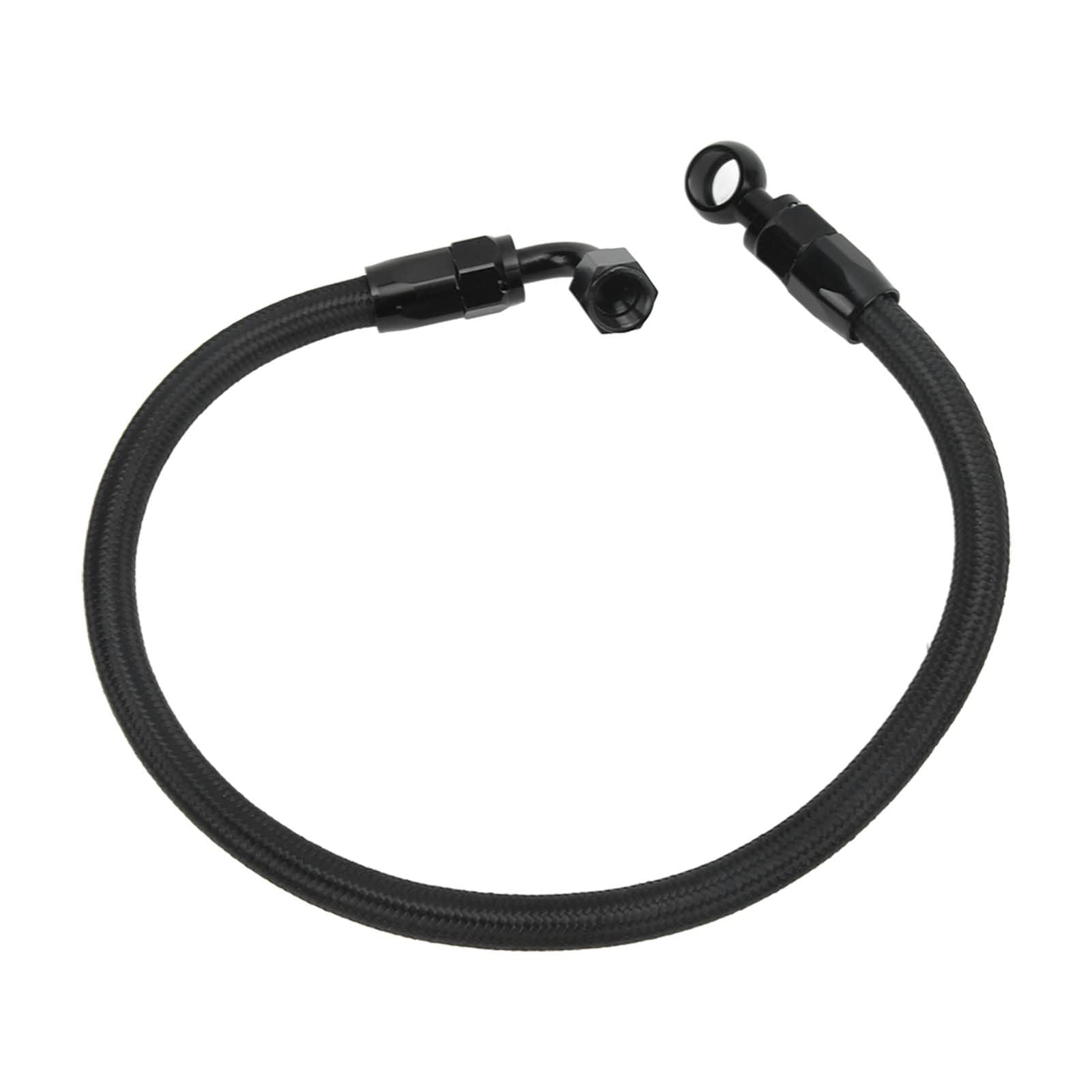 Durable Nylon Braid Woven Fuel Hose - High Pressure Oil Line for Automotive, Truck & Marine Use - Black (Ideal for Fuel Transfer, Engine Repair & Industrial Applications)