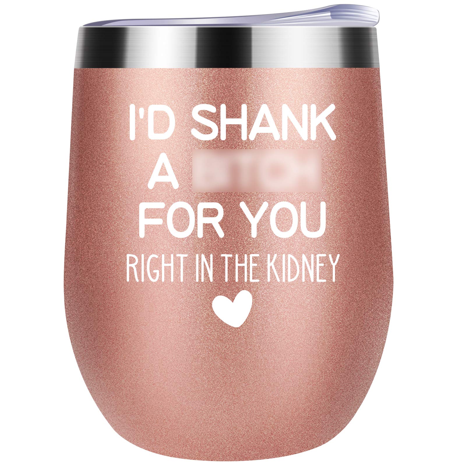 Funny Friendship Gifts for Women - 12oz Wine Tumbler with Humorous Design | Best Birthday Gift for Best Friend | Perfect for Wine Nights, Office Use & Thoughtful Surprises