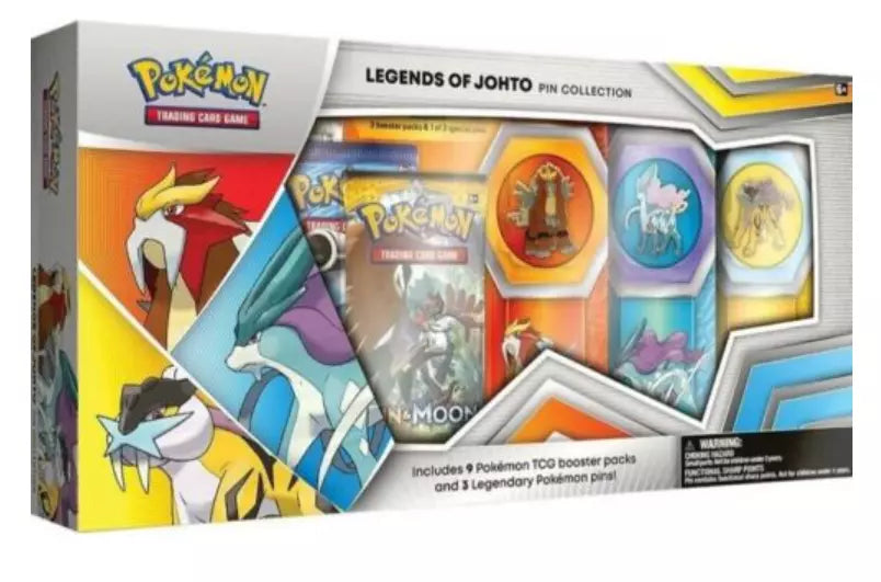 Pokemon Sun & Moon Legends of Johto Pin Collection - Limited Edition Trading Pins for Collectors & Battles - Perfect for Cosplay, Gaming Events & Fan Displays