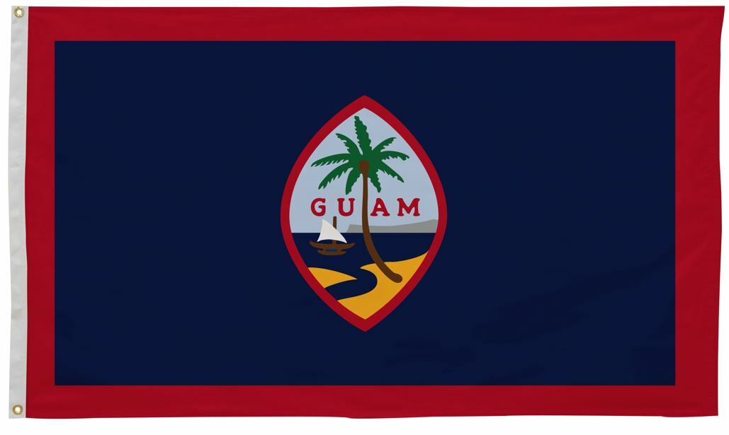 Guam Flag 4' x 6' Printed Nylon - Durable Outdoor & Indoor Display for Home, Office, and Events