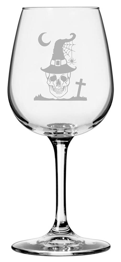 Spooky Skull Halloween Wine Glass 12.75oz - Party & Home Decor