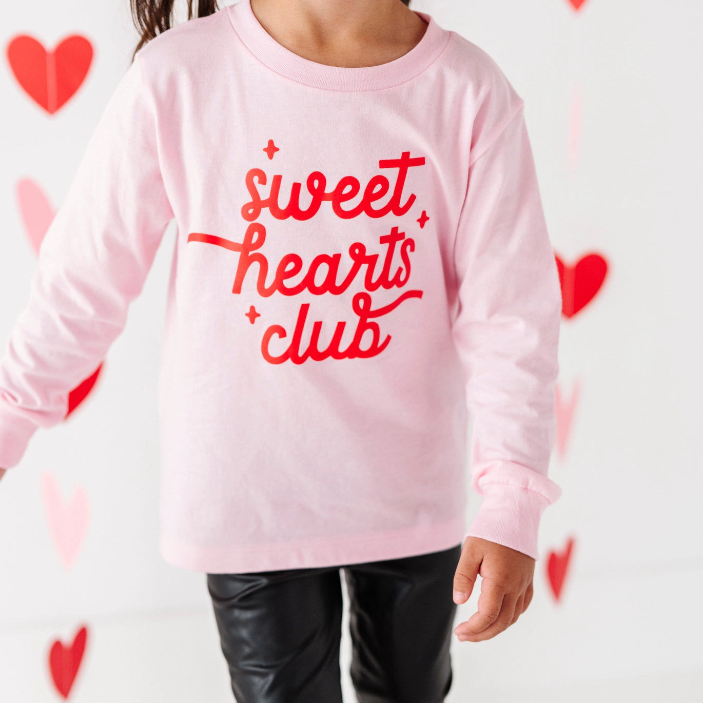 Sweet Hearts Club Long Sleeve T-Shirt for Women | Cute Graphic Tee | Casual Comfort Fit | Perfect for Date Nights & Weekend Outings