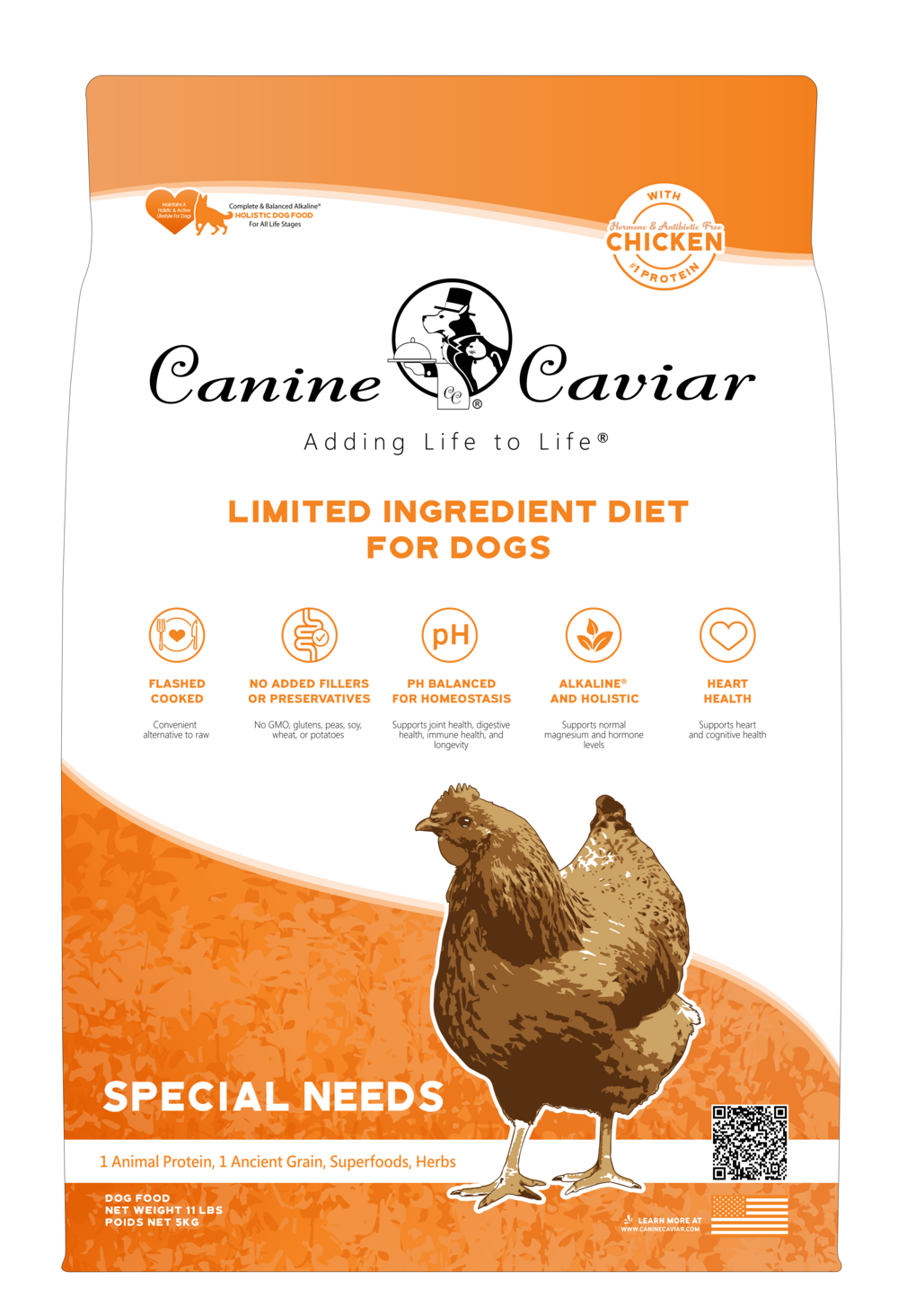 Canine Caviar Special Needs Alkaline Holistic Dry Dog Food for Sensitive Stomachs - Grain-Free, Hypoallergenic Kibble for Dogs with Allergies & Digestive Issues - Perfect for Senior Dogs & Pets with Health Conditions