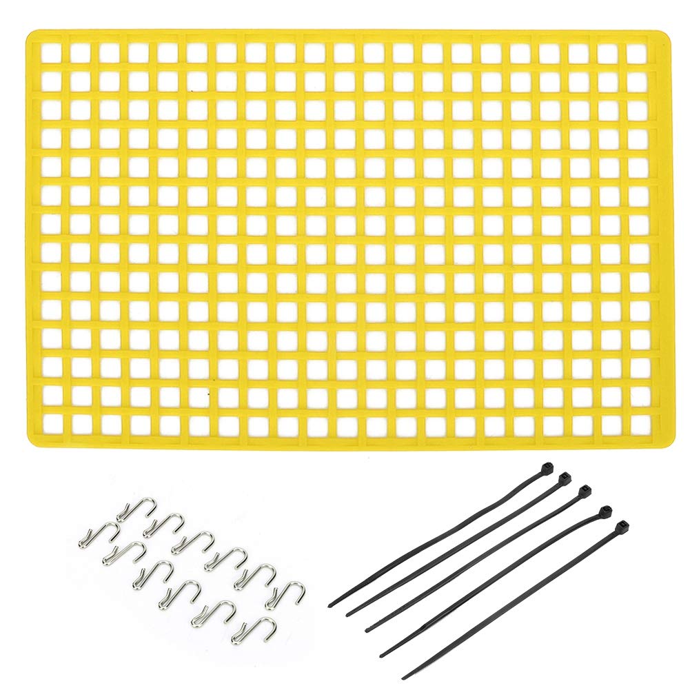 RC Car Baggage Net - Durable Simulation Luggage Net for Toy Cars, Rubber Window Accessory for RC Crawler Vehicles (Yellow) - Perfect for Off-Road Adventures and Model Car Customization
