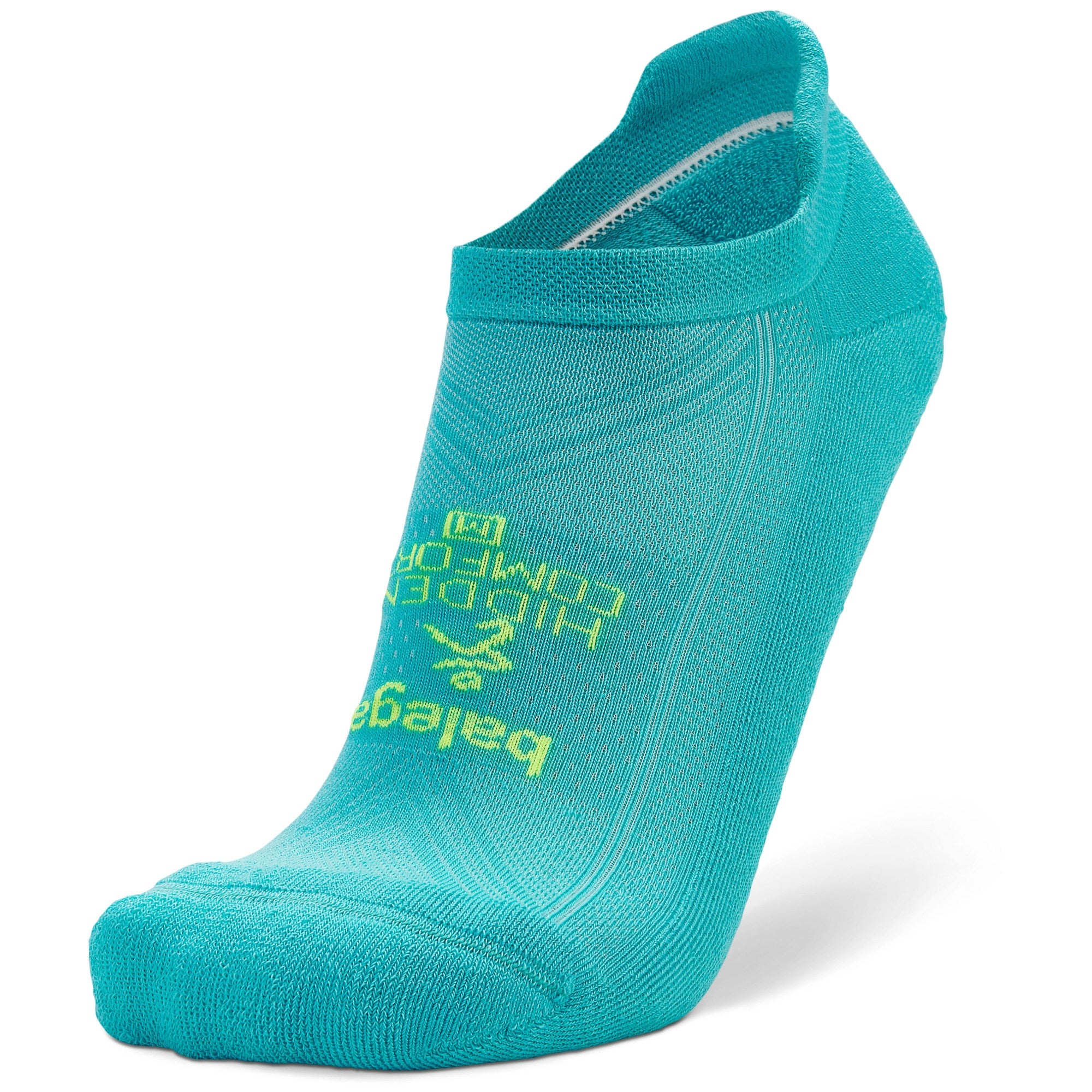 Hidden Comfort Running Socks for Men & Women - Moisture-Wicking Cushioned Athletic Socks in Neon Aqua - Perfect for Jogging, Gym Workouts & Marathon Training