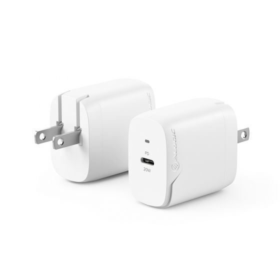 1X20 Rapid Power 20W Fast Wall Charger - Quick Charge USB-C Adapter for iPhone 14/13/12, Samsung Galaxy, iPad - Perfect for Home, Office & Travel