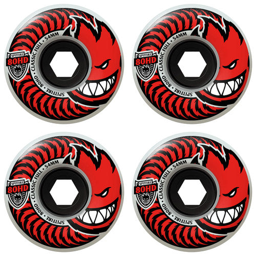 Spitfire Classic Full Skateboard Wheels 54mm 80HD - Perfect for Street Skating and Smooth Rides