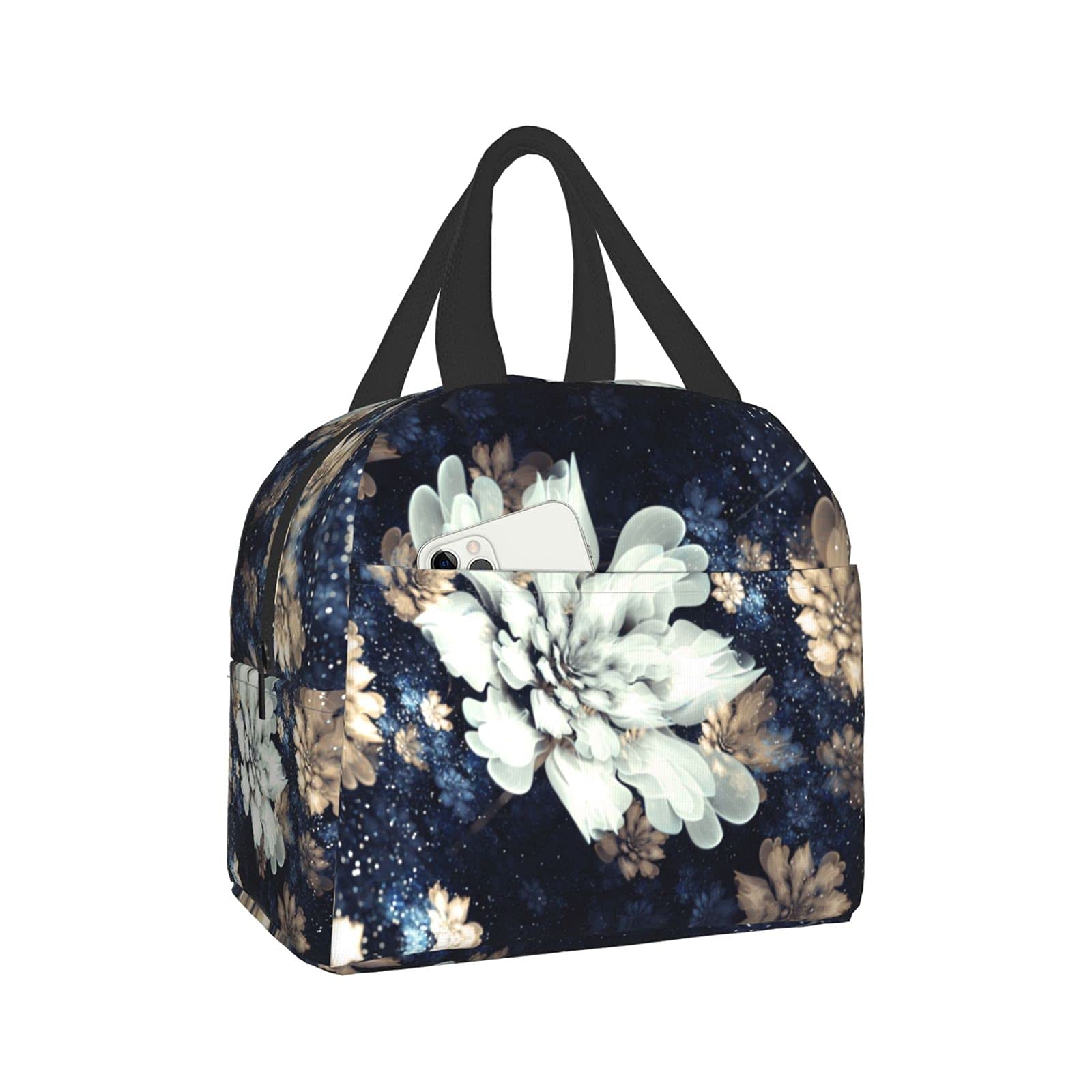 Insulated Floral Lunch Bag for Women & Men - Reusable Tote Lunch Box for Work, School, Picnic, Camping & Outdoor Activities | Leakproof Food Container