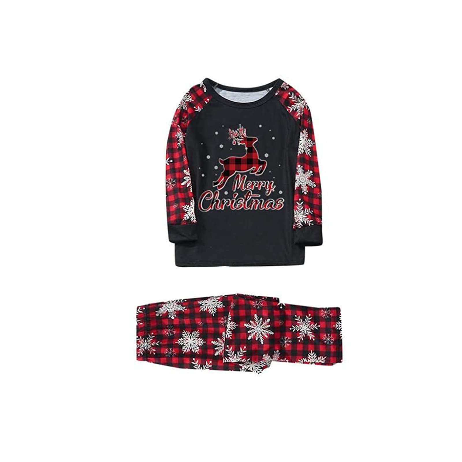 **Matching Family Christmas Pajamas Set - Long Sleeve Holiday Sleepwear & Lounge Outfits for Festive Photoshoot & Cozy Winter Nights**