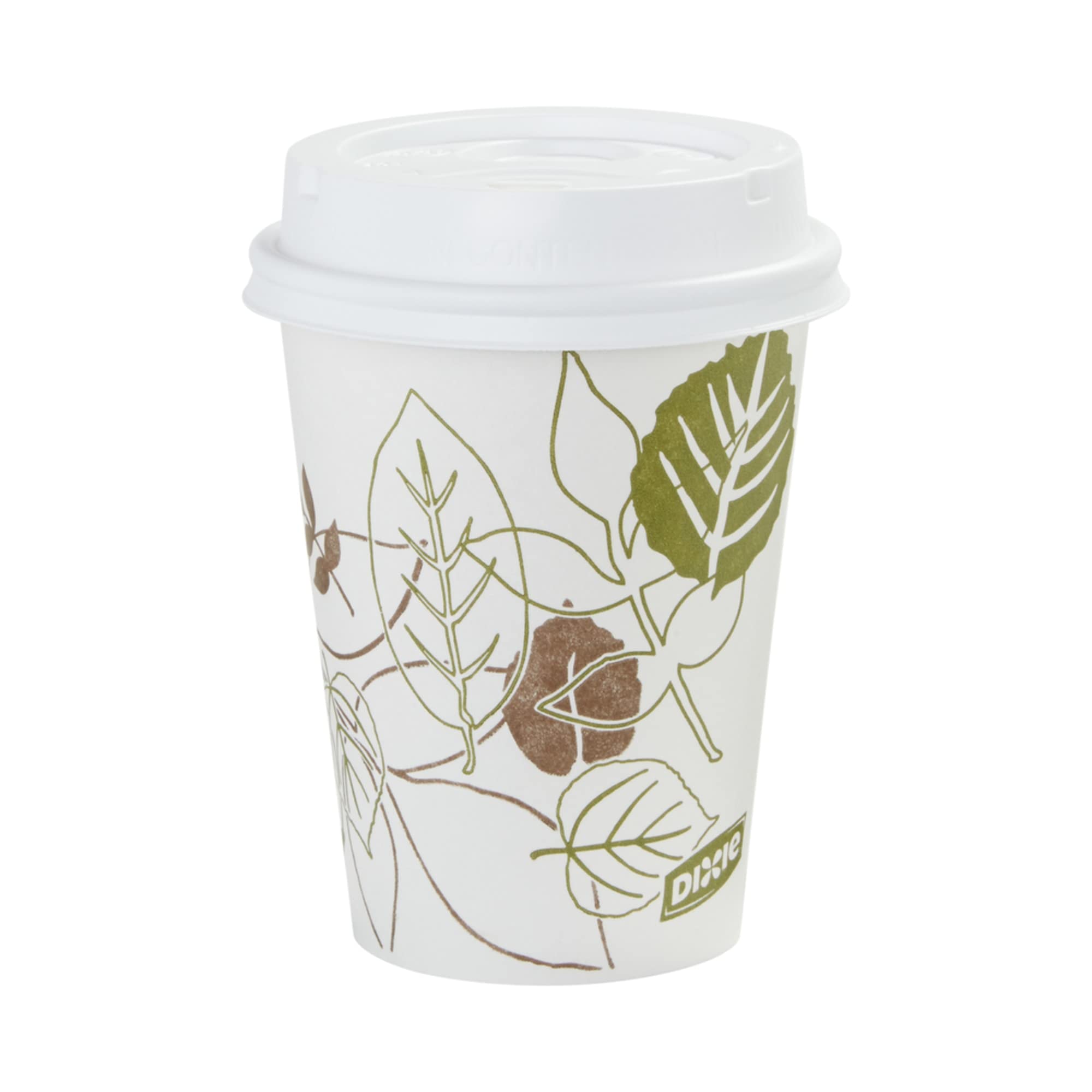 Dixie® 8 Oz Paper Hot Cups with Pathways® Design - Pack of 25 | Disposable Coffee Cups for Office, Parties & On-the-Go Use