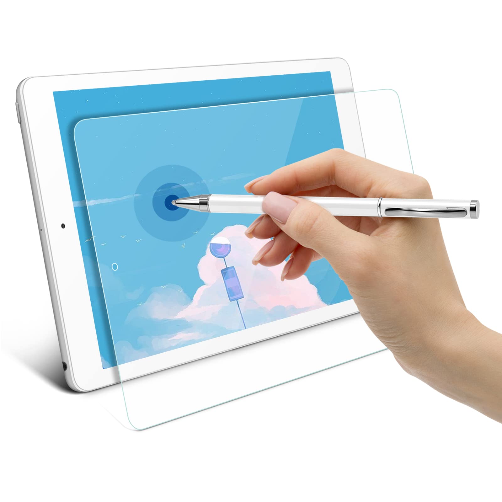 Premium Stylus Pen with Precision Sensor for iPad Mini 5, iPad Pro 11 & Samsung Tab A7 - Ultra-Sensitive Touch Screen Film Compatible Stylus - Perfect for Drawing, Note-Taking & Digital Signatures