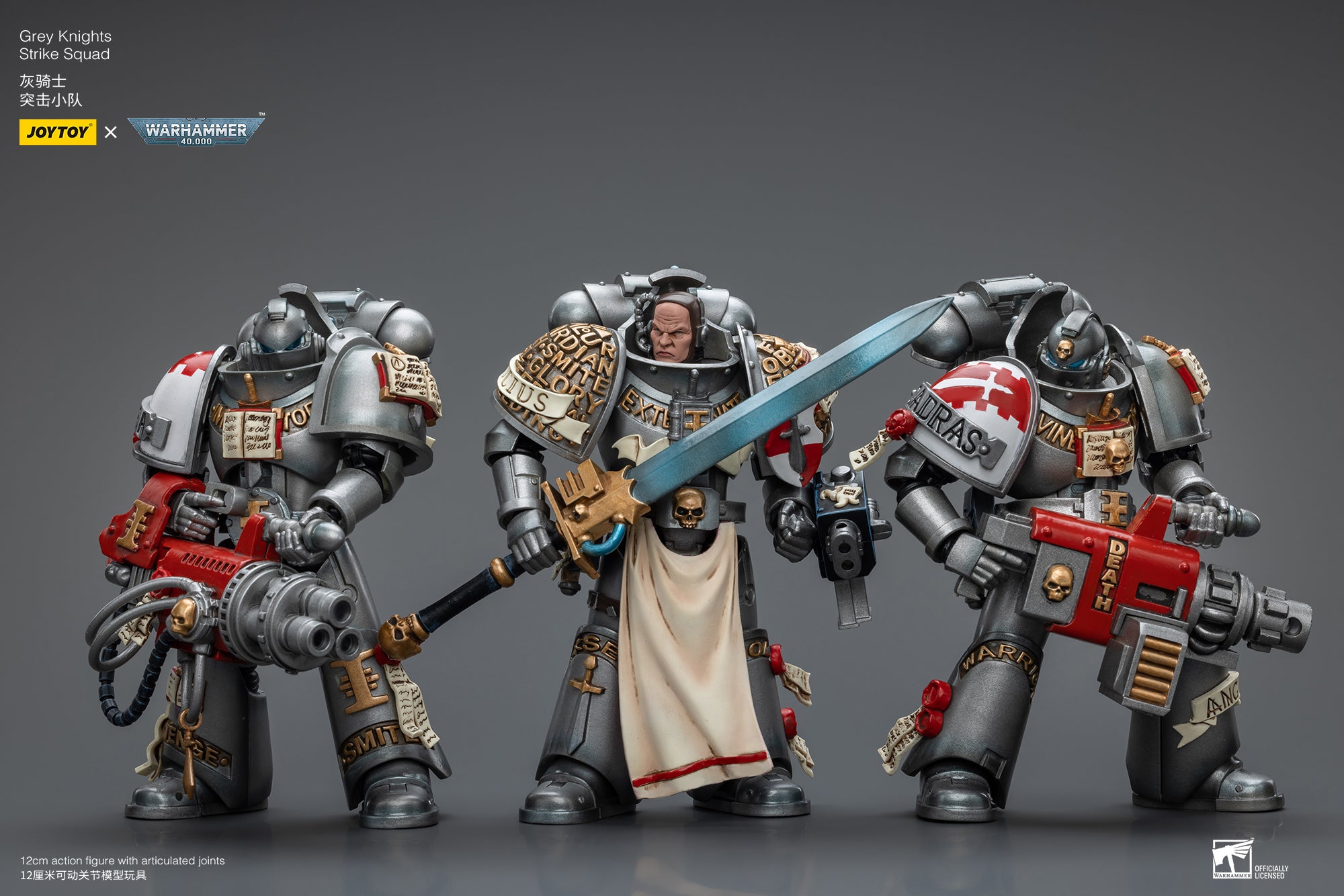 1/18 JOYTOY Warhammer 40K Grey Knights Strike Squad Action Figure - Highly Detailed Collectible Model for Warhammer Fans | Perfect for Display, Gaming, and Cosplay Scenes