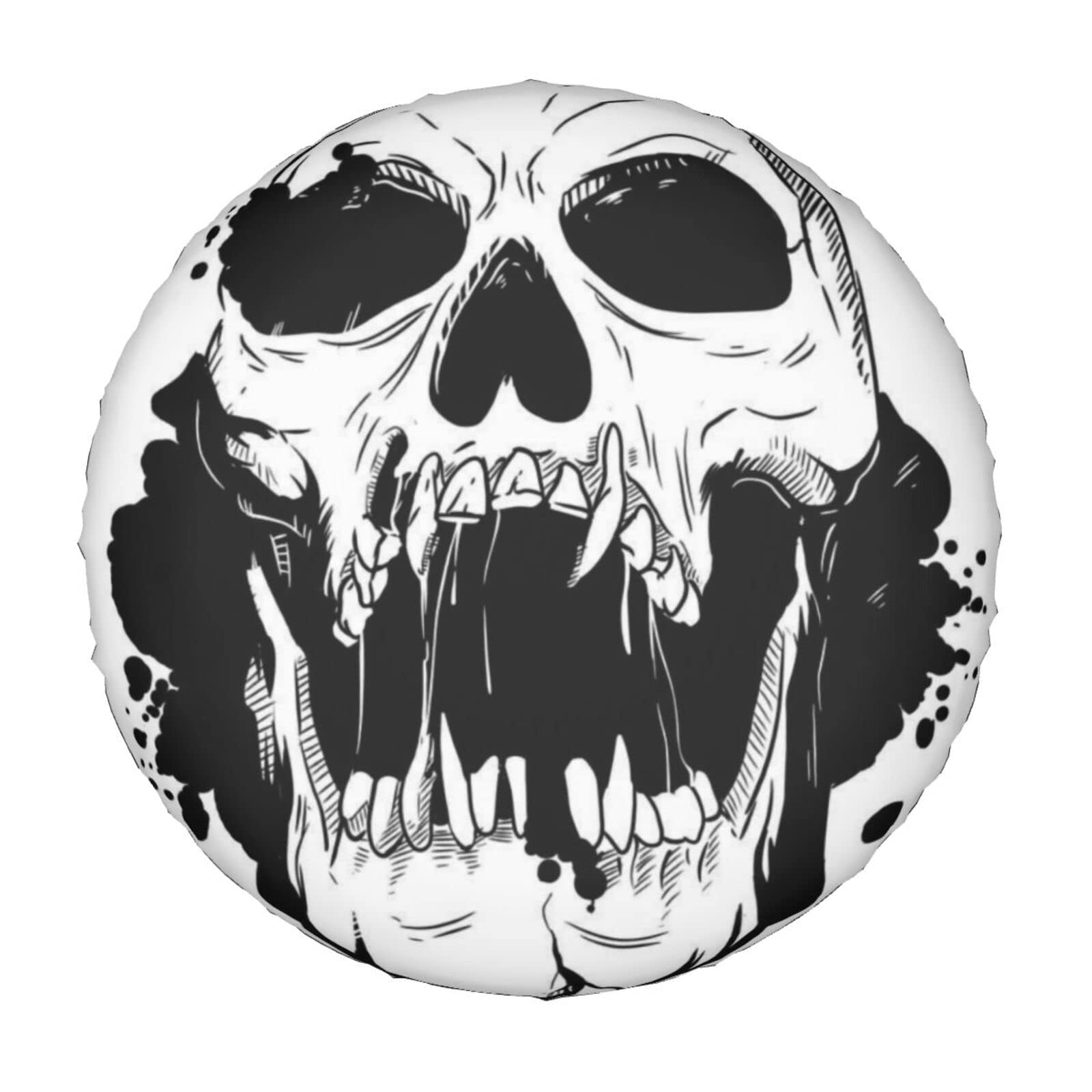 BQIUULO Skull Spare Tire Cover - Waterproof & Dust-Proof Wheel Protector for Jeep, RV, Trailer, SUV, Camper (16 Inch) - Perfect for Off-Road Adventures & Outdoor Camping