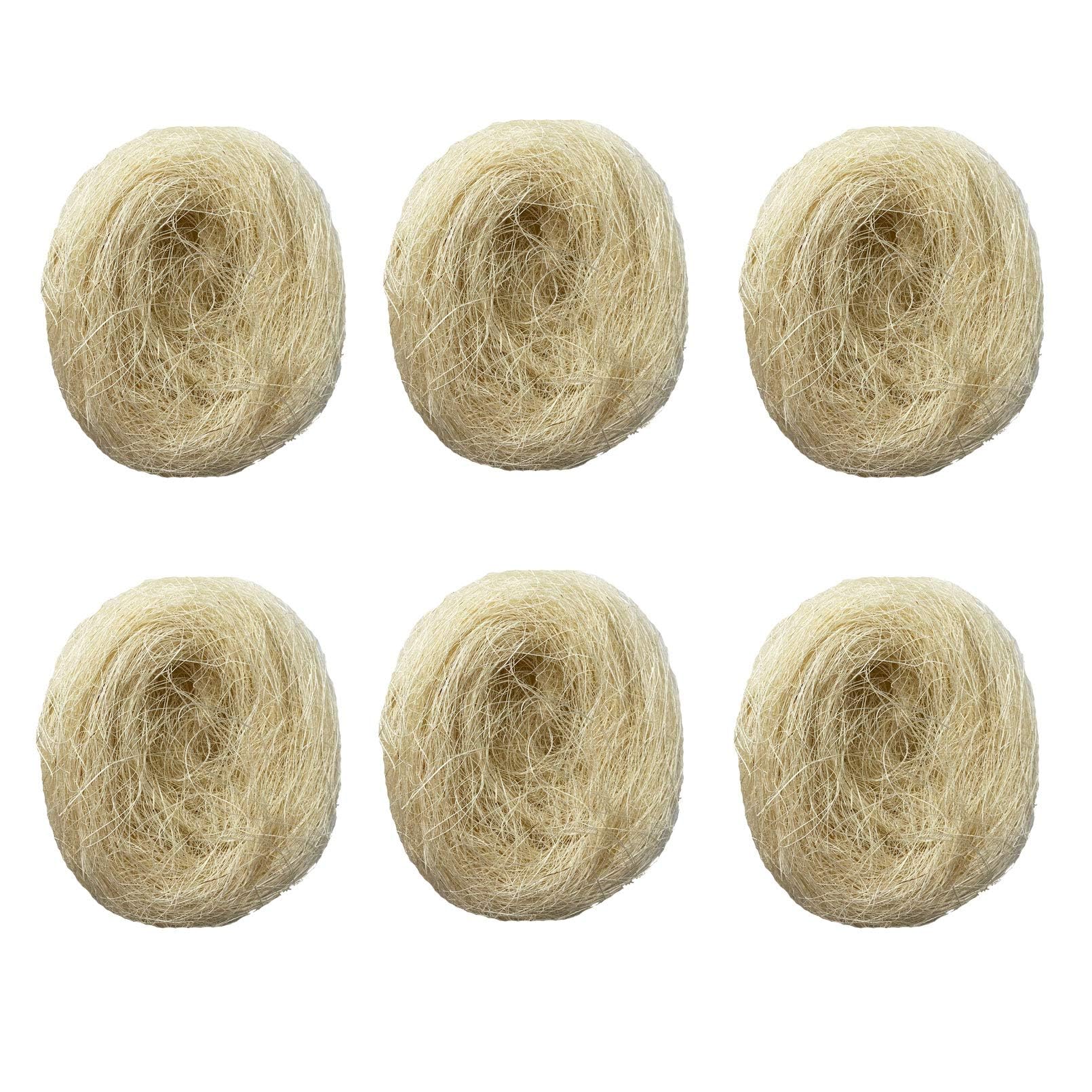 Kathson 6 Pack Coconut Fiber Bird Nesting Material - Warm & Breathable Linen Silk Bedding for Birds, Parrots, Canaries & Small Pets - Perfect for Aviaries, Bird Cages & Nesting Boxes
