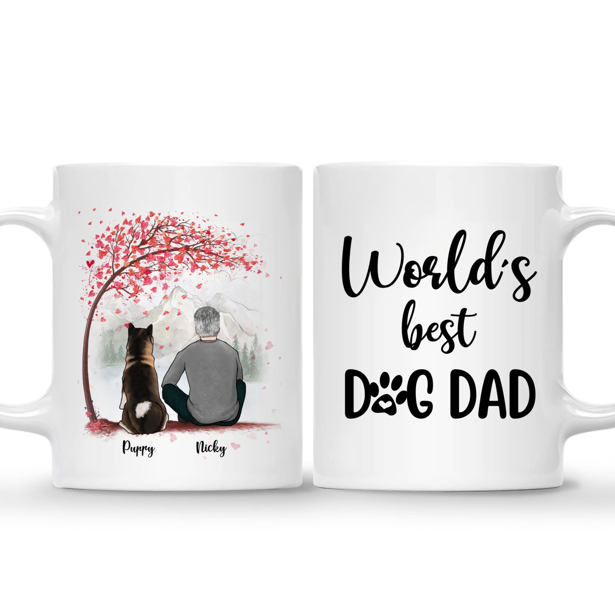 Gossby Custom Dog Dad Coffee Mug - Personalized 'World's Best Dog Dad' Gift for Dog Lovers - Father's Day Present from Dog - Unique Pet Lover Mug for Coffee & Tea - Perfect for Home, Office & Gifting