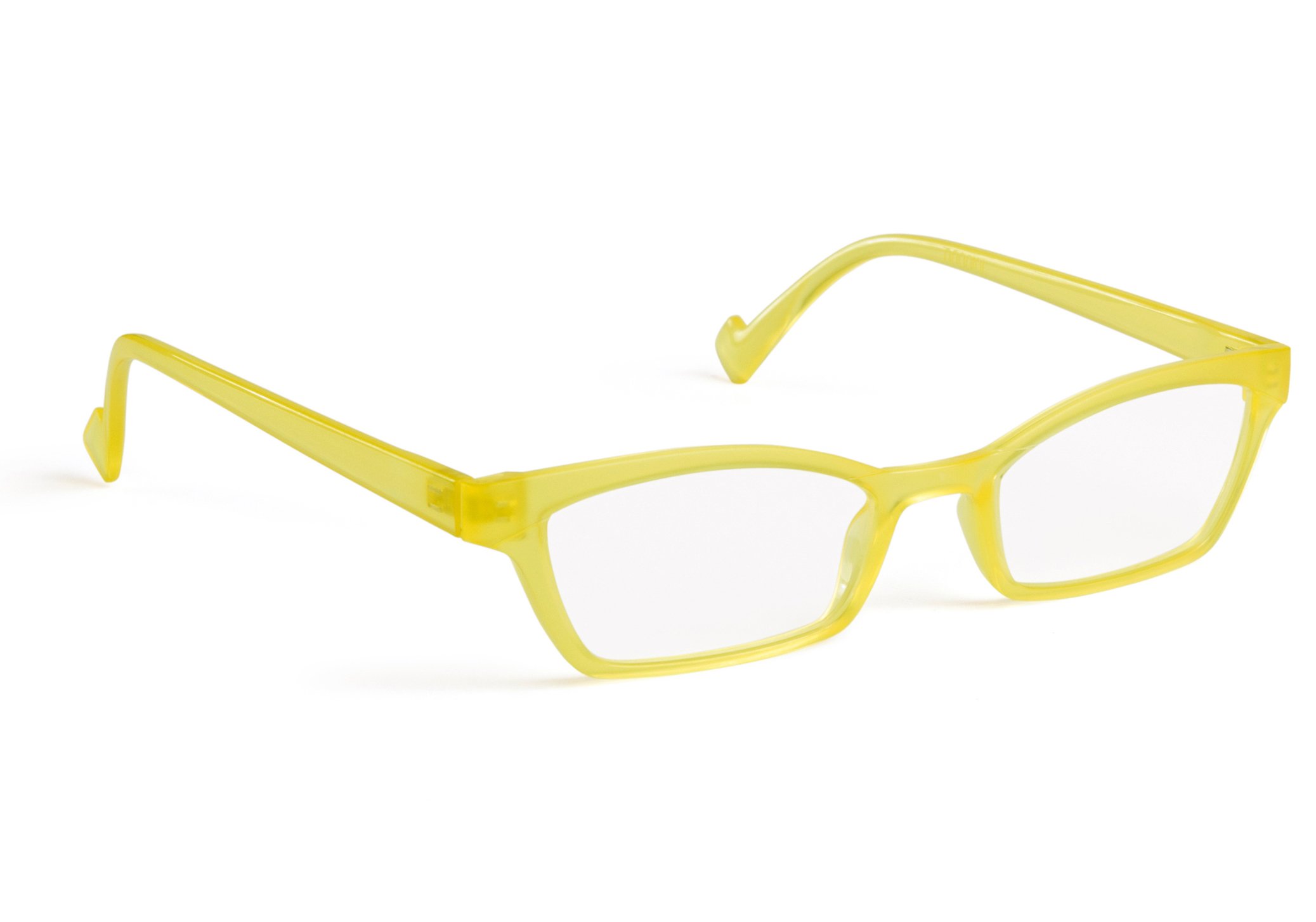 Nannini Shake Reading Glasses +2.00 Strength in Yellow - Perfect for Reading Books, Crafting & Close Work