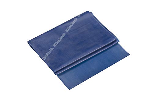 THERABAND Professional Latex Resistance Bands - 5 Foot Extra Heavy (Level 2) for Rehabilitation, Home Workout & Physical Therapy - Portable Exercise Equipment for Strength Training, Muscle Recovery & Fitness - Blue Latex Band (Individual Package) - Perfect for Home Gym, Physical Therapy & Travel Workouts