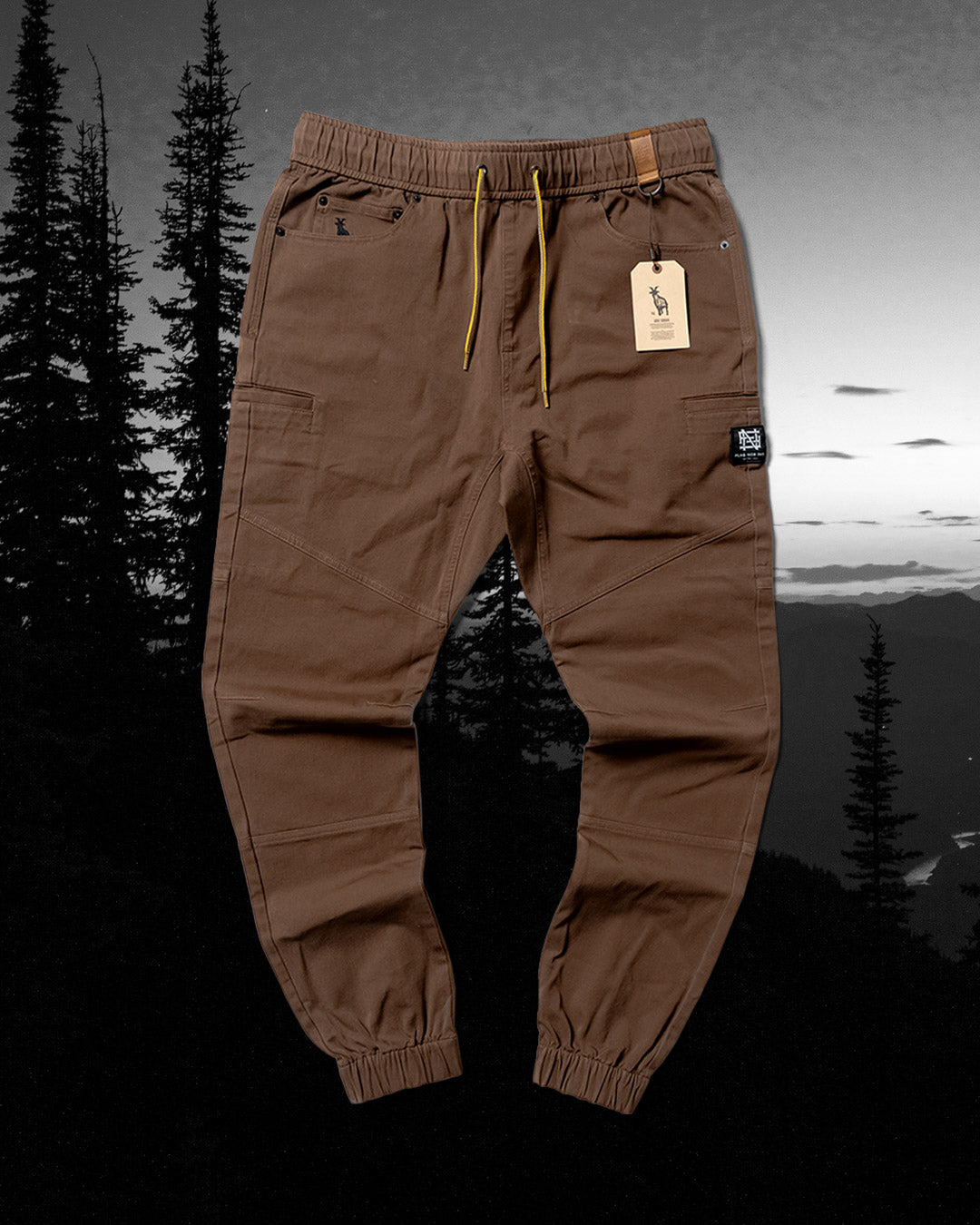 Premium GOAT JOGGER Sweatpants for Men - Soft & Comfortable Chocolate Brown Joggers - Perfect for Lounge, Gym, and Casual Wear