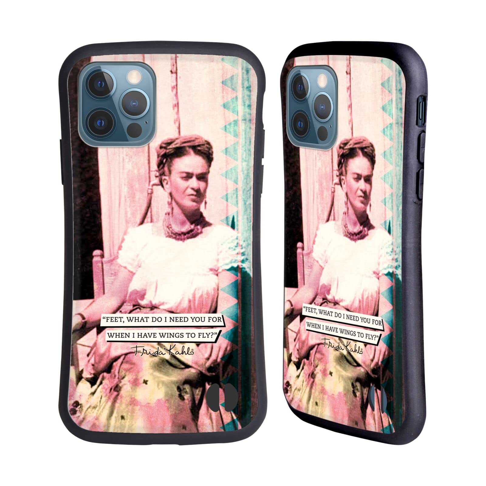 Frida Kahlo iPhone 12 Case - Officially Licensed Art Phone Cover with Unique Portraits & Quotes | Durable Hybrid Protection for iPhone 12/12 Pro | Perfect Gift for Art Lovers & Kahlo Fans