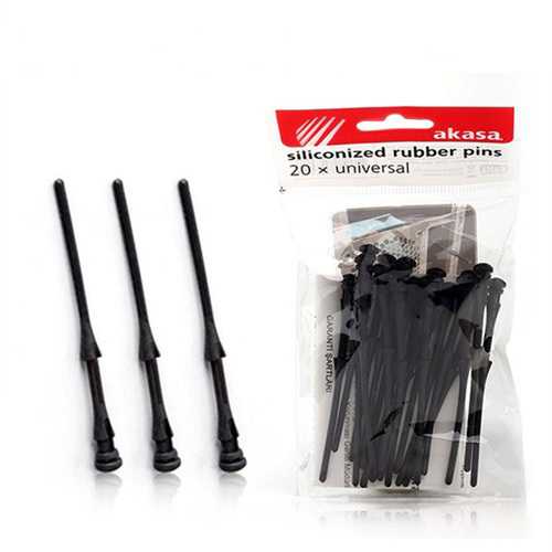 Akasa AK MX003 20-Pack Silicone Rubber Fan Mounts - Vibration Dampening Case Fan Screws Replacement - Perfect for PC Builds, Gaming Rigs & Quiet Computer Cooling Systems