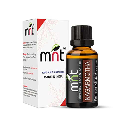 MNT Nagarmotha Essential Oil - 100% Pure Natural Undiluted Aromatherapy Oil for Skin & Hair Care, 30ml - Perfect for Massage, Diffuser & DIY Beauty Products