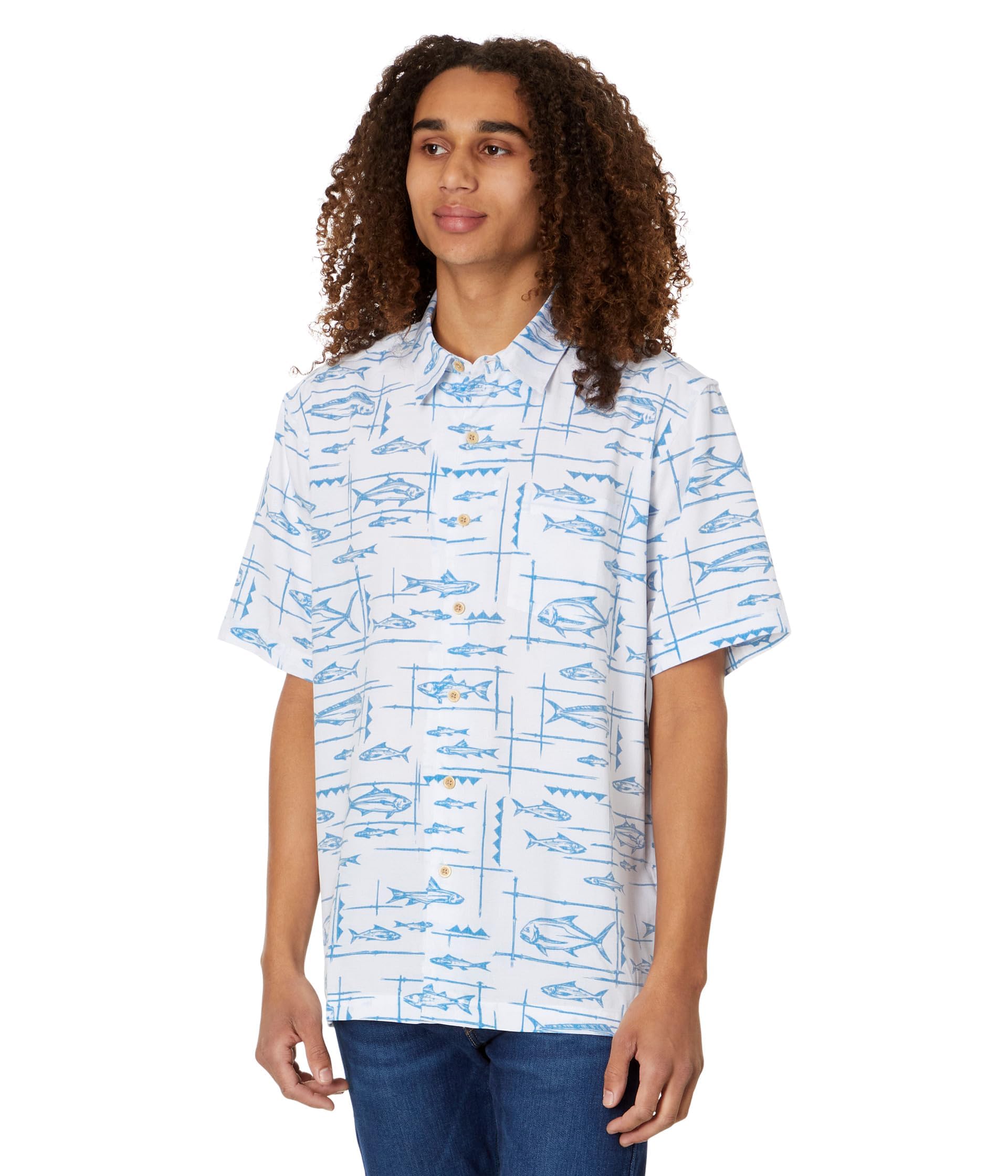 Quiksilver Men's Bento Button Up Woven Shirt - Casual Short Sleeve Hawaiian Style Shirt for Beach, Summer & Outdoor Activities