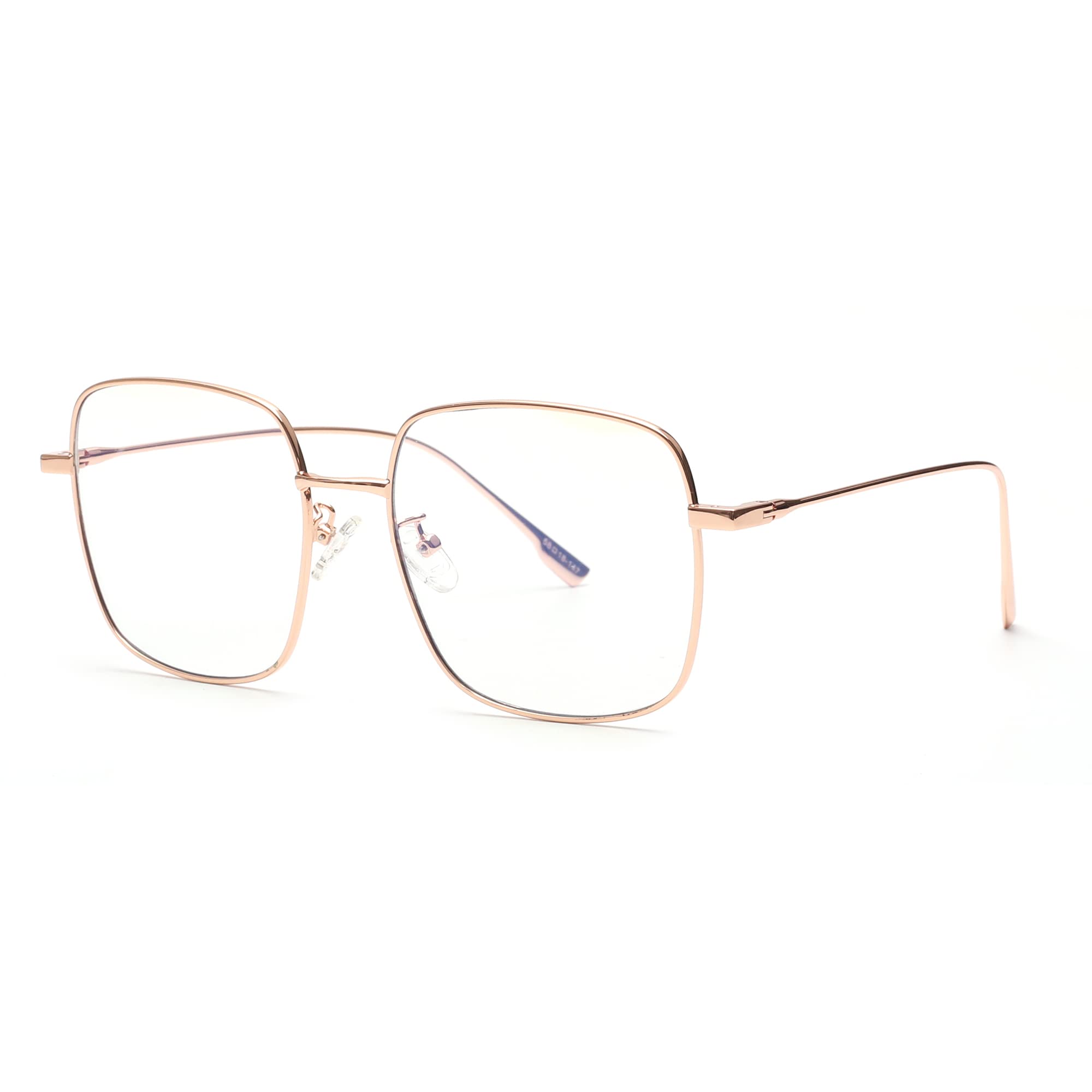 JM Mode Metal Optical Glasses Frame Anti Blue Light Computer Glasses for Women - Eye Protection for Work, Gaming & Screen Time