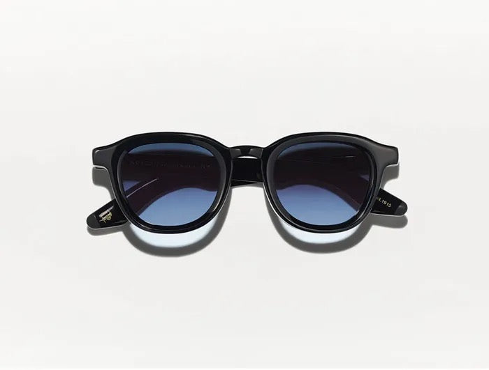 Moscot Dahven Black Blue 44mm Sunglasses for Men & Women - Classic Retro Eyewear with UV Protection - Perfect for Driving, Travel & Outdoor Activities