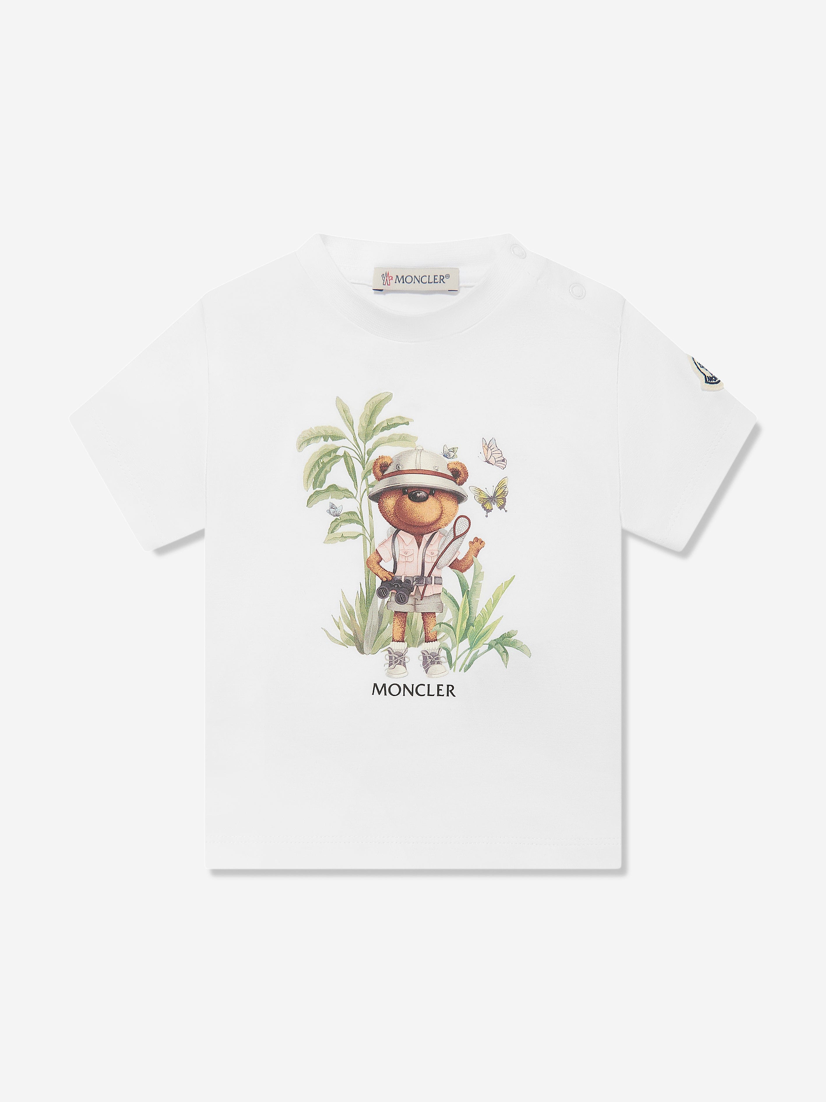 Adorable Baby Girls Bear Print White T-Shirt - Soft & Comfortable Cotton Tee for Playtime & Everyday Wear
