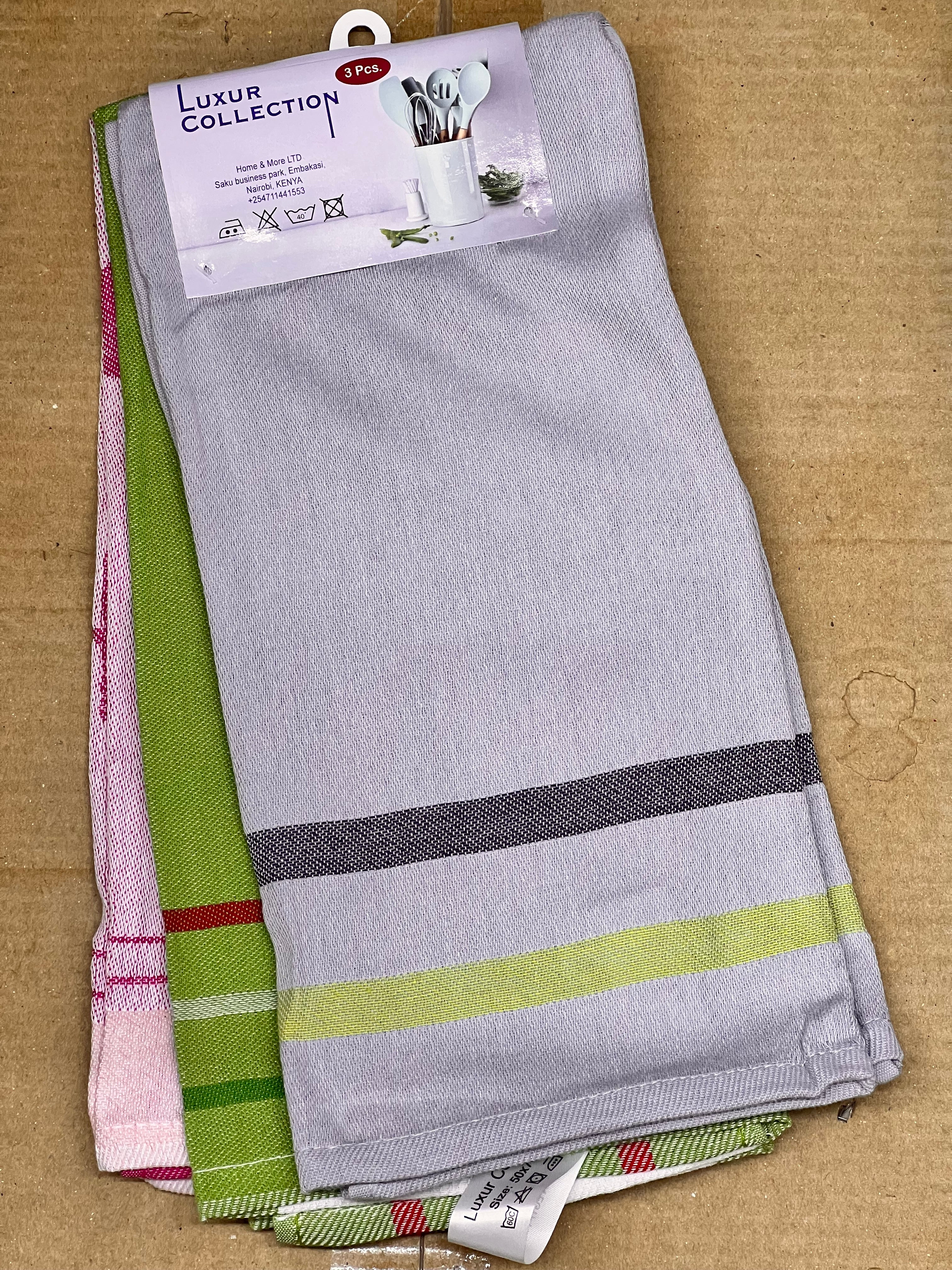 Premium Kitchen Towels Set of 3 - Super Absorbent & Quick Dry Dish Cloths for Cooking, Cleaning & Drying - Perfect for Home, Restaurant & Commercial Use