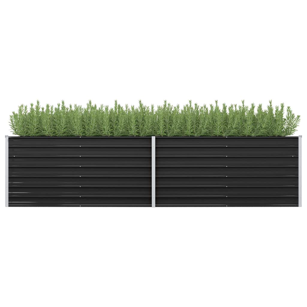 Premium Steel Raised Garden Bed Kit - 126x31.5x30.3 Inch Elevated Planter Box for Vegetables, Flowers, Herbs & Grass | Durable Anthracite Design | Perfect for Backyard, Patio & Urban Gardening