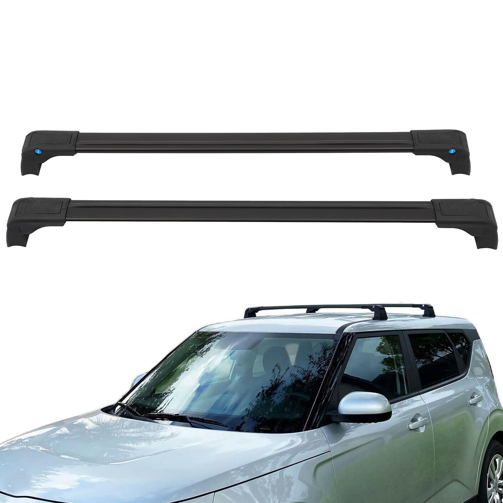 FINDAUTO Universal Roof Rack Cross Bars for Kia Soul 2020-2021 | Heavy Duty Roof Top Cargo Carrier for Luggage, Bikes, Kayaks & Canoes | Perfect for Road Trips, Camping & Outdoor Adventures