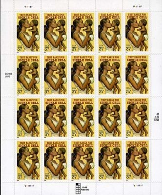 2003 USPS Sickle Cell Stamps 20x37 Cent for Collectors & Mailing