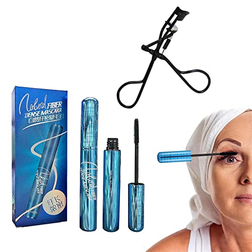 Prime Lash Mascara for Older Women - Hypoallergenic Waterproof Mascara with Eyelash Curler (1PCS) | Volumizing & Lengthening for Mature Eyes | Perfect for Daily Use, Special Occasions & Sensitive Eyes