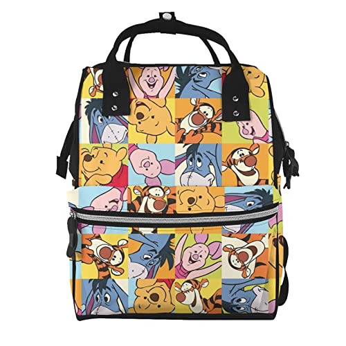 Radiantz Winnie The Pooh Bear & Tiger Diaper Backpack - Waterproof Multifunctional Travel Bag for Baby Boys, Maternity Nappy Changing Backpack | Perfect for Daycare, Family Outings & Travel