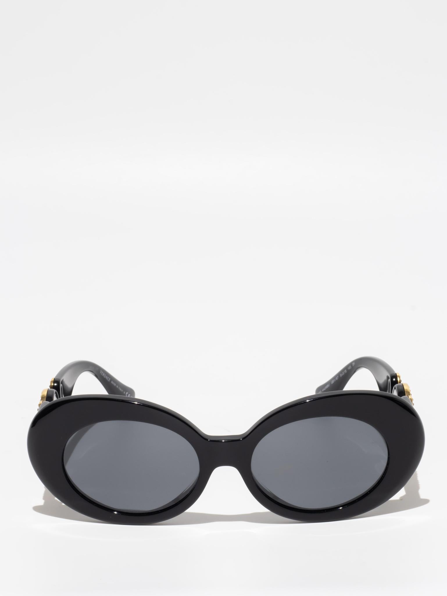 Versace Medusa Biggie Oval Sunglasses 4426BU GB187 - Luxury Designer Shades for Women & Men | Perfect for Beach, Driving & Outdoor Activities