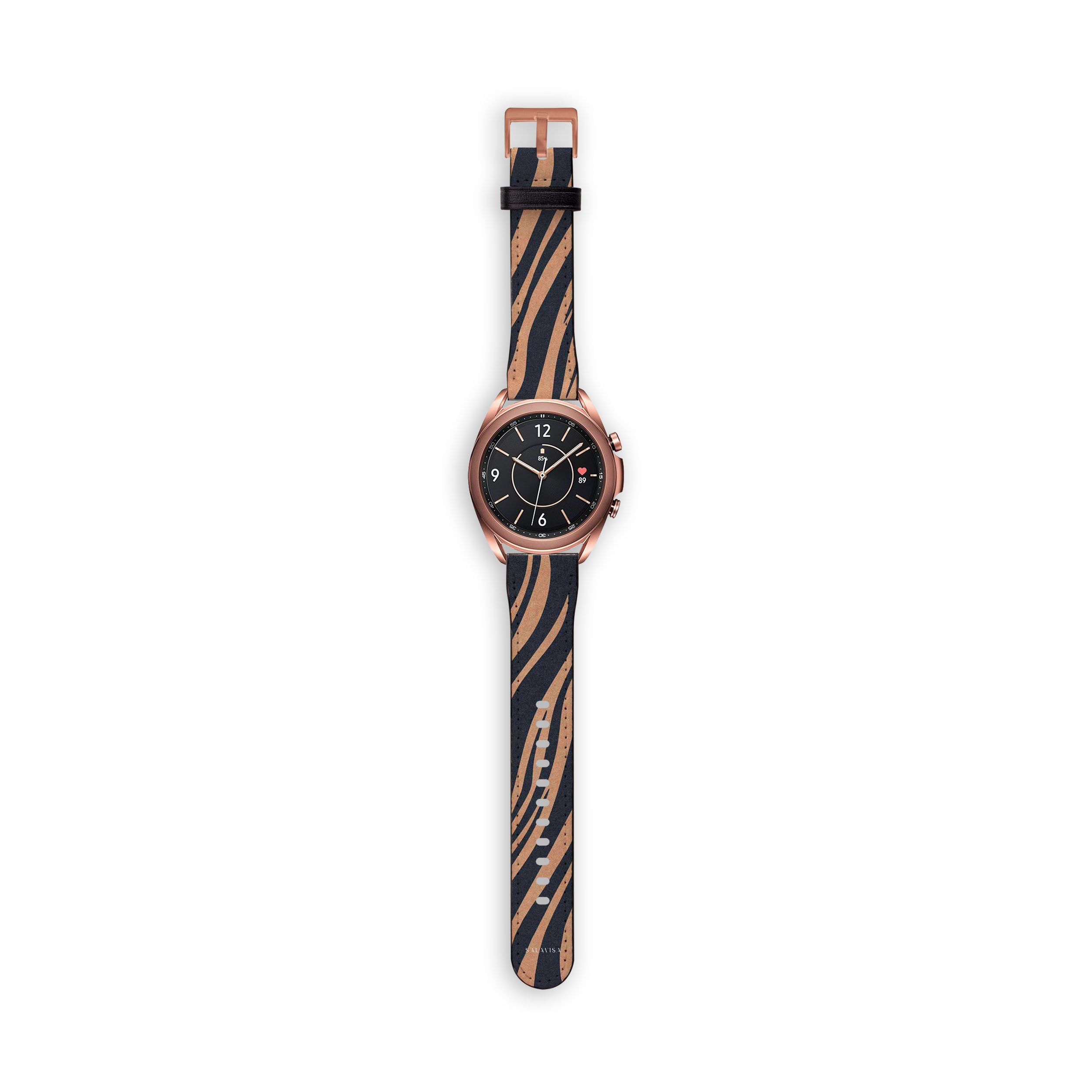 Premium Copper Zebra Galaxy Watch Band - Stylish & Durable Replacement Strap for Samsung Galaxy Watch - Perfect for Workouts, Office & Everyday Wear