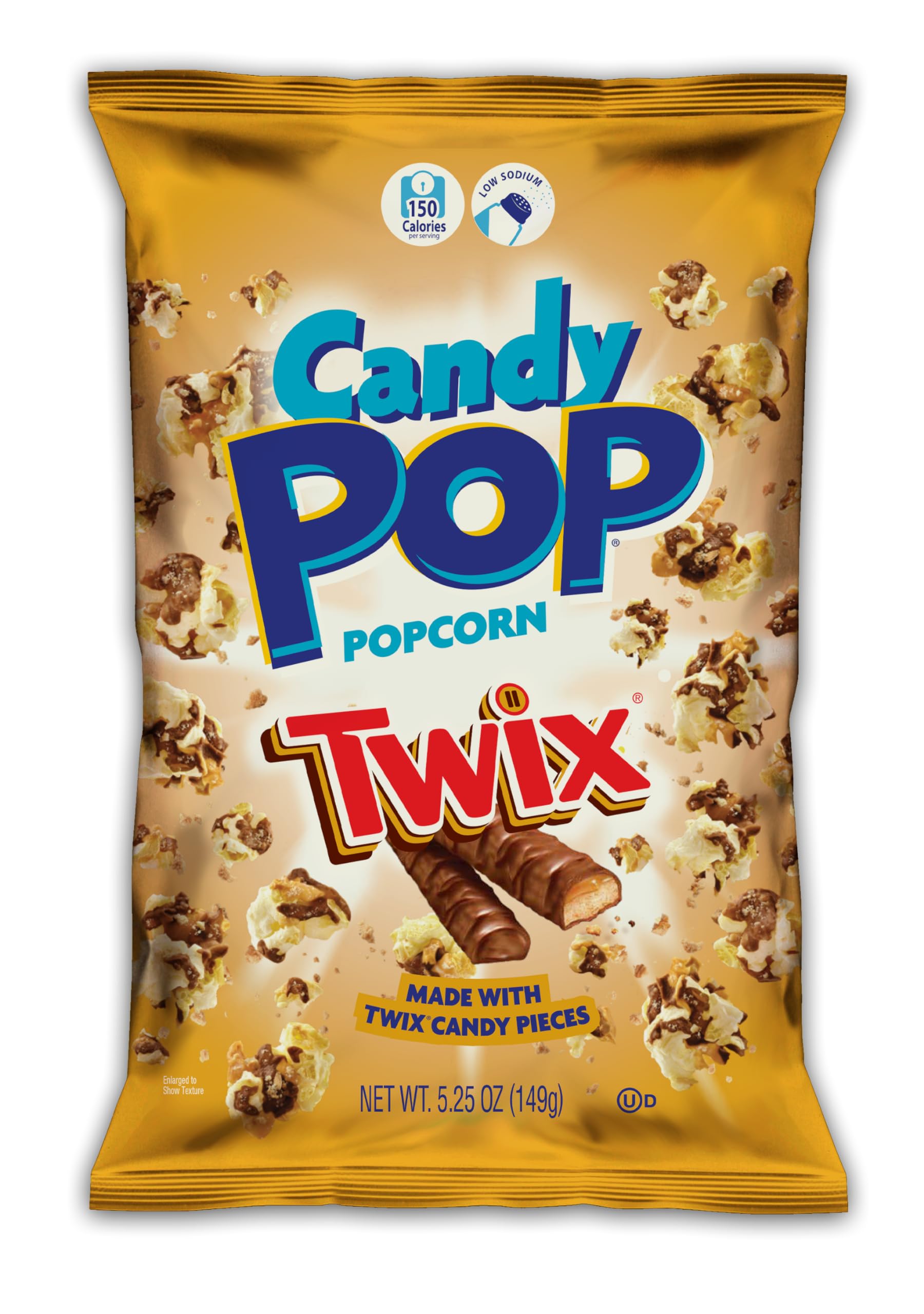 Twix Candy Coated Popcorn - 5.25oz Bags (Pack of 12) | Made with Real Twix Pieces | Sweet & Crunchy Snack for Movie Nights, Parties & Office Treats