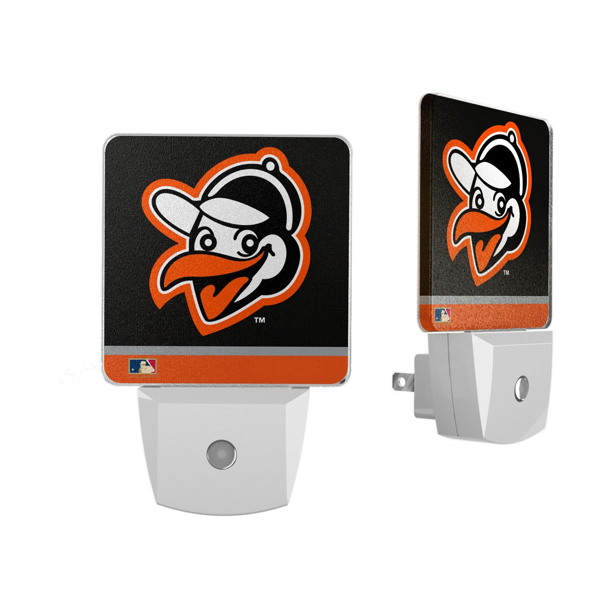 Baltimore Orioles 1955 Cooperstown Collection Stripe Night Light 2 Pack - MLB Baseball Team Decor for Bedroom, Nursery & Man Cave