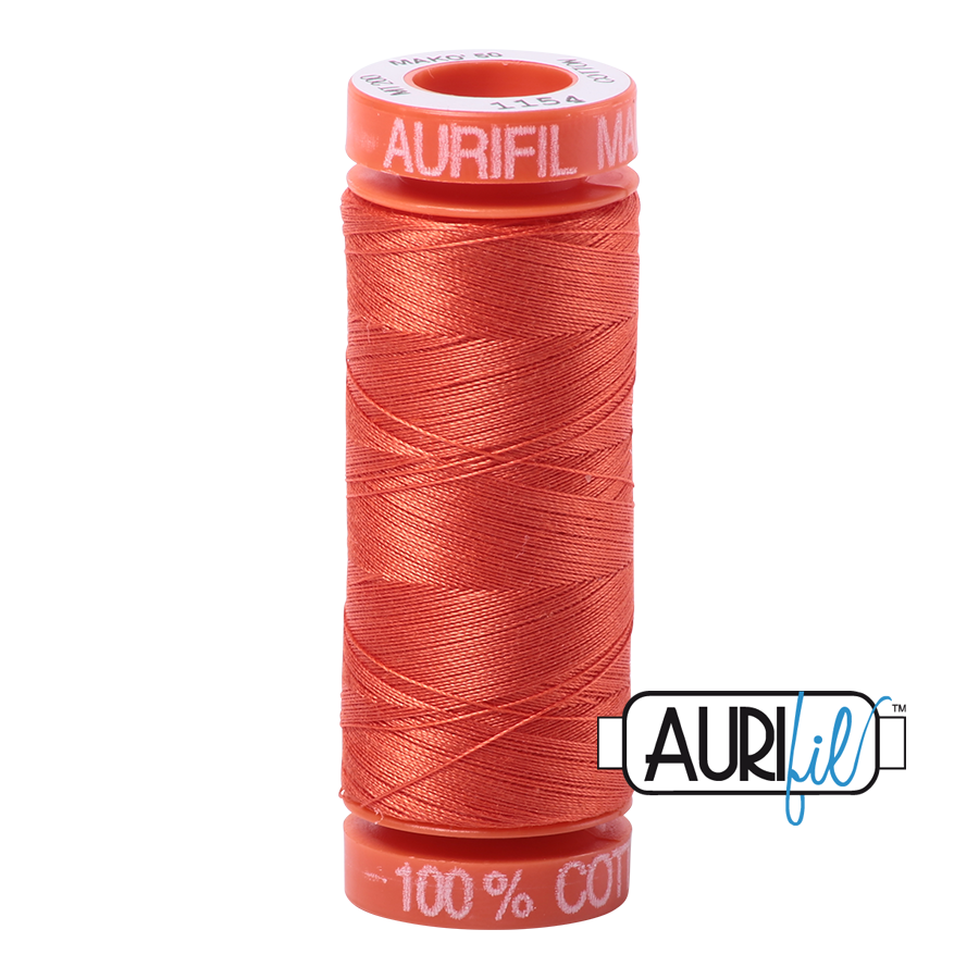 Aurifil 50wt Cotton Thread - Dusty Orange (Small Spool) | Perfect for Quilting, Embroidery & Sewing Projects